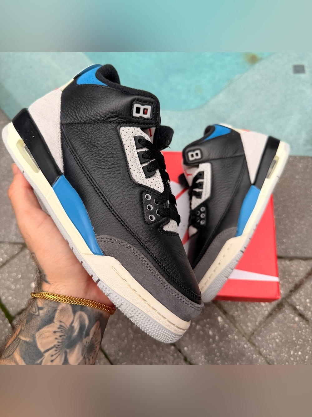 SIZE 5.5Y / 7 WOMEN - NIKE AIR JORDAN 3 RETRO OG RARE AIR IB8968-004 BRAND NEW